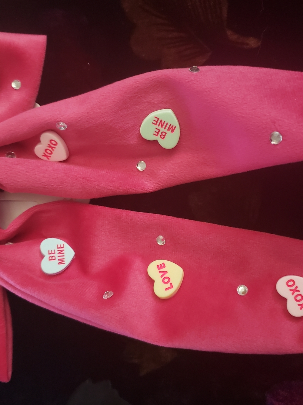 Source Unknown Pink Kids Valentines Heart Embellished Hairband